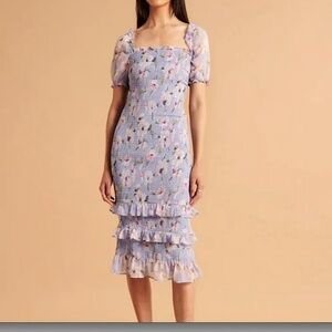 Abercrombie Smocked Puff Sleeve Dress